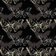 vector seamless pattern of butterflies N9
