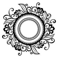 Beautiful Deco Floral Circle (Vector) N7