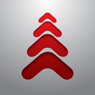 Red techno 3d christmas tree