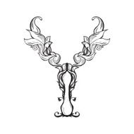 The vintage style letter Y