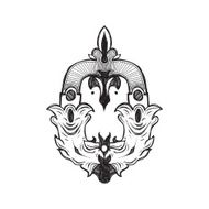 The vintage style letter O