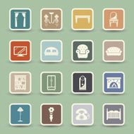 Furniture icons set N10