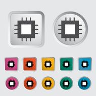 Electronic chip icon