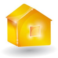 House white background Vector home for business presentation 3d