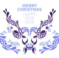Background with Christmas deer