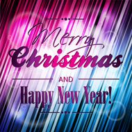 Merry Christmas illustration with typographic design