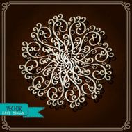 Vintage card with snowflake