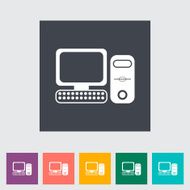 Computer flat icon N5