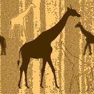Seamless pattern with giraffes N2