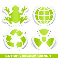Set of Ecology Paper Icons