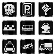 taxi services icon set N8
