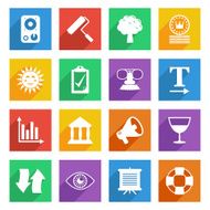 bright media icons set 5