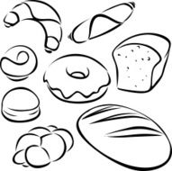pastry black outline