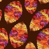 Seamless pattern of autumn leaves N15
