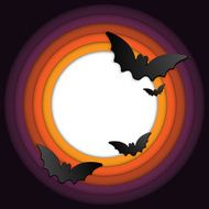 Halloween Bat Circle Frame Circles Background