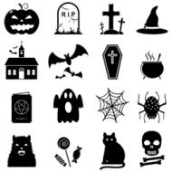 Halloween icons set N16