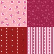 Set of Valentine Seamless Pattern