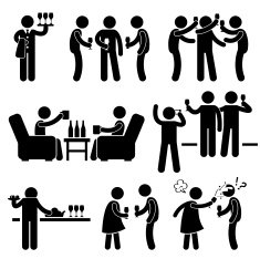 Cocktail Party Pictogram N2