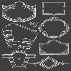 Hand-drawn Frames on Chalk-board N2