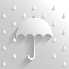 Abstract Umbrella on White Background N2