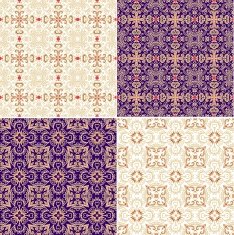 Set of seamless laced backgrounds N9