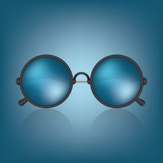 Retro blue sunglasses N2