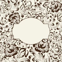 Ornate floral pattern in Gzhel style