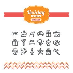Set of hand drawn holiday icons N2