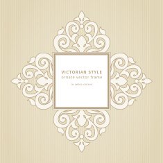 Vector lace frame in Victorian style N3