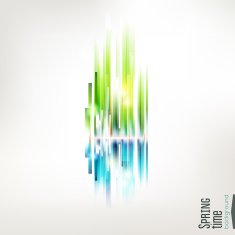Abstract spring urban silhouette