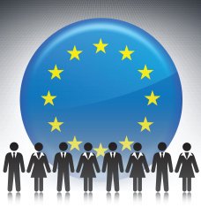 European business people Concept Stick Figures