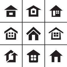 Home real estate icons N2
