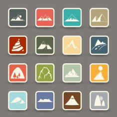 Mountain icons vector eps10