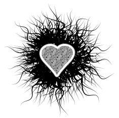 Gothic love heart (vector & jpeg)