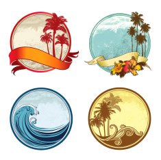 Tropical Emblem set