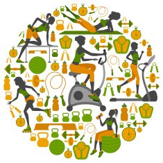 Fitness Icon Collage