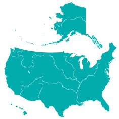 Terrestrial map of USA N2