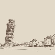 Pisa hand drawn vector illustration N5