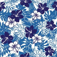 flower and tropical leaf N7
