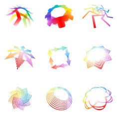Set of abstract design elements vol 70