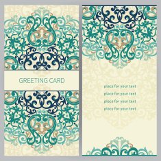 Vintage ornate cards in east style N6
