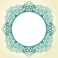 Vector ornate frame in Victorian style N5