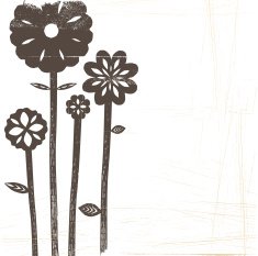 Flowers with grunge effect