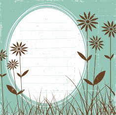 Vintage Flower Postcard - Copy Space