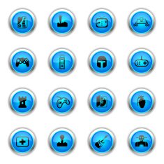 Blue Icons - Video Gaming