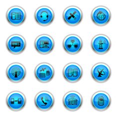 Blue Icons - Telecommunications free image download