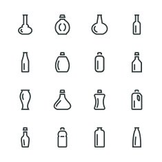 Bottle Silhouette Icons N3