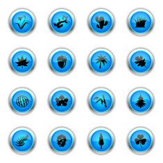 Blue Icons - Botanic