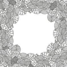 Decorative frame of artistically leaves