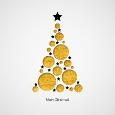Christmas card with tree Vector illustration N3
